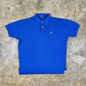 Vintage Polo Ralph Lauren Men’s M Blue Polo Shirt Yellow Pony 90s Y2K Classic